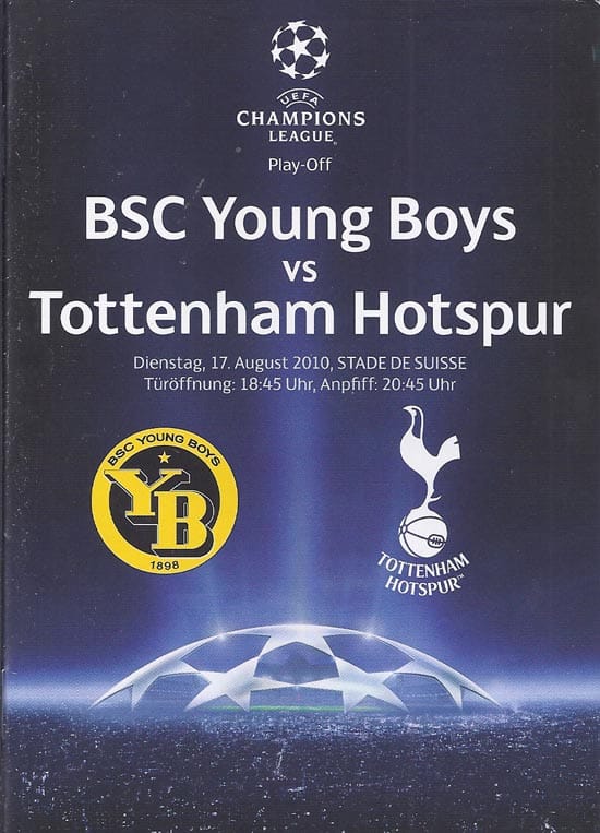 BSC Young Boy`s Bern v Tottenham Hotspur FC